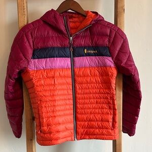 Women’s pink and orange cotopaxi Quilted Hooded Jacket